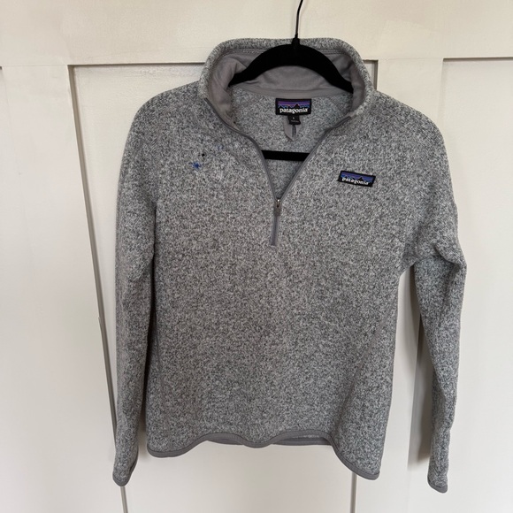 Patagonia Women's 1/4 Zip Front Gray Better Sweater Small  *Flaw -see Notes* - Picture 1 of 11
